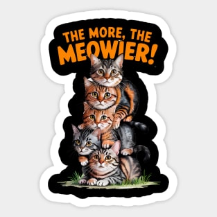 Purrrfect friends cats are family Sticker